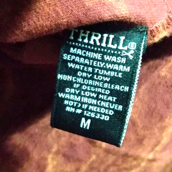 THRILL JEANS RIPPED COLLECTION DENIM JACKET / TOP/ SHIRT SZ MED - Picture 10 of 12